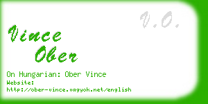 vince ober business card